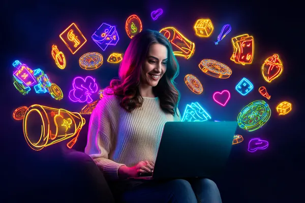 KRIKYAA — সীমাহীন বিলাসবহুল গেমিং অভিজ্ঞতা সবুজ বিলাসবহুল গাউন পরা এক নারী অলংকৃত রুলেট চাকার পাশে—যা KRIKYAA–এর উচ্চমানের ক্যাসিনো পরিবেশকে প্রকাশ করে।